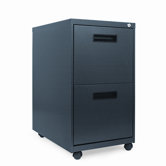Two-Drawer Mobile Pedestal File, 15-7/8w x 28-1/4h x 23-1/4d, Charcoal