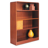Radius Corner Bookcase, Finished Back, Wood Veneer, 4-Shelf, 36x12x48