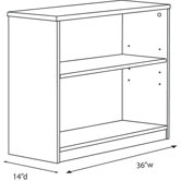 Verona Veneer Series Two-Shelve Bookcase