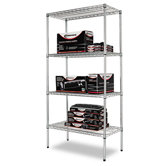 Four-shelf 36" W x 18" D Industrial Wire Shelving Starter Kit