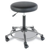 Height-Adjustable Utility Stool with Dual Wheel