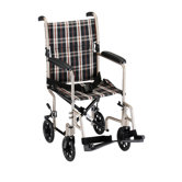 19" Transport Chair with Plaid Upholstery
