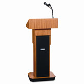 Presidential Plus Adjustable Wireless Column Lectern, 20 x 13 x 46-1/2, Med Oak