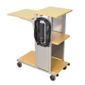 34.5" Mobile Presentation Station in Nickel