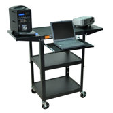 Adjustable Height Cart in Black