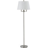 Andros Floor Lamp with Six Way in Brushed Steel