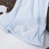 Blue Elephant Boa Blanket