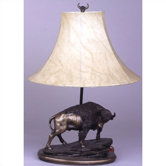 Buffalo Table Lamp with Faux Leather Shade