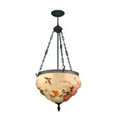 Rose Hummingbird 3 Light Inverted Pendant