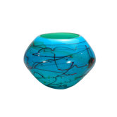 Mystic Blue Decorative Jar-Shaped Bowl