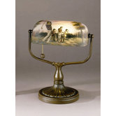 Handale Golf  Bankers Lamp in Antique Bronze