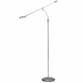 Trapeze Floor Lamp in Steel / Chrome