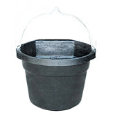 Heated Rubber Flat-Back Bucket in Black