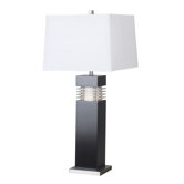 Wyatt  Table Lamp in Black with Acrylic Accents