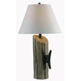 Cole One Light Table Lamp in Wood Grain