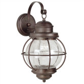 Hatteras  Large Wall Lantern in Gilded Copper