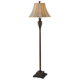 Iron Lace Floor Lamp in Golden Ruby