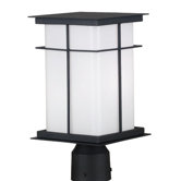 Mesa Outdoor Post Lantern in Textured Black