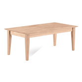 Unfinished Wood Shaker Tall Coffee Table