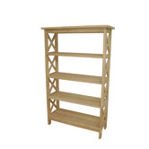 Unfinished Four Tier Shelf Unit