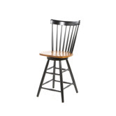 Madison Park 24" Spindleback Swivel Counter Stool in Black/Cherry