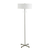 Twin Pull Floor Lamp in Satin Nickel