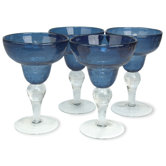 Iris Margarita Glass in Slate Blue (Set of 4)