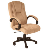 Padded High-Back Faux Suede Executive Chair