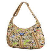 Botanical Triple Zip Hobo Bag