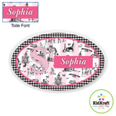 Personalized Toile Oval Wall Plaque