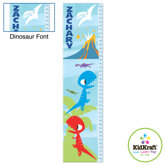 Personalized Dinosaur Blue Growth Chart