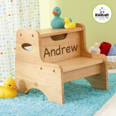 Personalized Two Step Stool in Natural