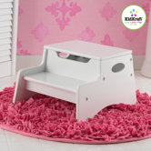 Personalized Step N' Store Stool in White
