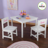 Personalized Aspen Kids' 3 Piece Table and Chair Set