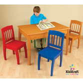 Euro Honey Kids' 5 Piece Table and Chair Set