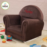 Personalized Chocolate Velour Rocker with Slip Cover