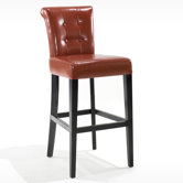 Urbanity Sangria 30" Tufted Leather Barstool in Burnt Sienna