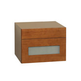 Rebecca - 18inches Wall mount drawer bridge with glass front