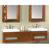 64" Wall Mount Drawer Bridge Bathroom Vanity