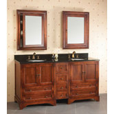 Traditions Milano 72" Drawer Bridge Bathroom Vanity in Colonial Cherry