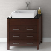Kali 32" Wood Vessel Sink Vanity Set