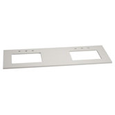 61" x 22" Stone Vanity Top for Double Undermount Sinks