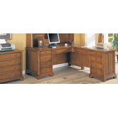 Halton Hills L-Shape Executive Desk with Lateral File