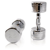 Chromed Dumbbell with Contoured Handle