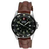 Sport 7 Watch with Black Dial, Bezel and Brown Strap