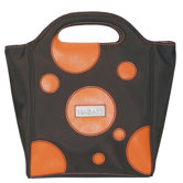 Nylon Insulated Lunch Pod in Bubbles Orange