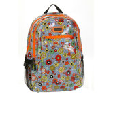 Cool Backpack Coated in Floral Swirl