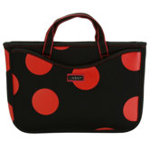 Small Neoprene Laptop Sleeve in Bubbles Tomato