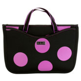 Small Neoprene Laptop Sleeve in Bubbles in Orchid