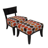 Metro Fabric Slipper Chair and Ottoman